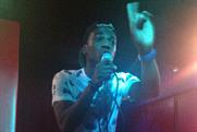 Stand-up: One of Holler’s planning department performing his routine at the Comedy Knights club in London