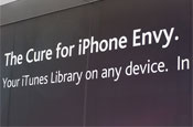 iPhone Envy ad: posted beside Apple store