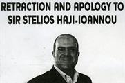 Ryanair: apologises to Sir Stelios Haji-Iannou