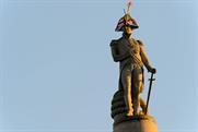Lord Nelson sports Union Jack headgear