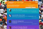 Website aggregates Tweets on London Marathon