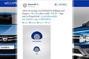 Dacia: tweeting about football transfers
