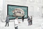 Deliveroo creates billboard out of burgers
