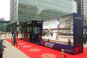 The activation features a Walk of Fame-style red carpet