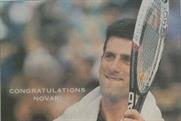 Seiko: watch brand congratulates Wimbledon champion Djokovic in press ad