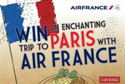 Air France: linking up with Café Rouge brand for Bastille Day promotion