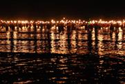 2,012 torchbearers wade into the sea at Weymouth