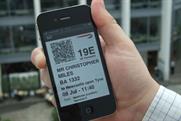 BA mobile boarding pass on Blackberry
