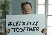 Eddie Izzard:  takes part in 'let's stay together' ad 
