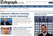Telegraph.co.uk: fall in online readership