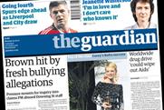 The Guardian: front page features Gordon Brown and Carey Mulligan