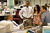 The Wire: The Baltimore Sun newsroom is portrayed in the series