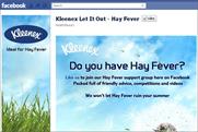 Kleenex: launches hay fever Facebook initiative