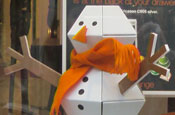 Orange Snowman: melting customers' hearts