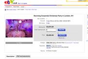 Xmas party events go on eBay