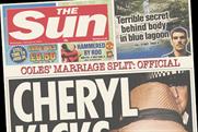 The Sun: front page covers Coles' marriage split