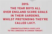 Vauxhall: runs tactical ad ahead of tonight's World Cup semi-final