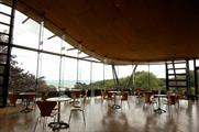 The Glass Room provides views of the Welsh coastline