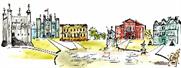An illustration of all five palaces