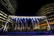 HSBC: creates an interactive water display with WaterAid in Canary Wharf 