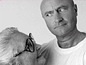 Hug: Phil Collins supports