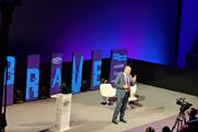 New York Times CEO Mark Thompson onstage