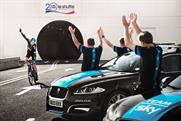 Chris Froome: finishes his Eurotunnel route ride in Jaguar/Team Sky promotion