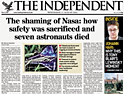 Tabloid Independent: same content, different size