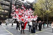 Passers-by were invited to read the poems, as well as contribute their own