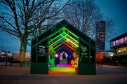The 12-metre long greenhouse will remain on the South Bank until tomorrow (5 December)