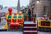 The train is made out of 50,000 Lego bricks