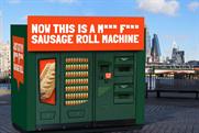 Meatless Farm installs sausage roll vending machine on London’s South Bank
