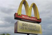 McDonald's: reported falling global sales, with performance partly buoyed by UK
