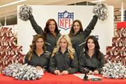 The NFL cheerleaders will visit Tesco Extra Wembley on Wednesday (30 September)