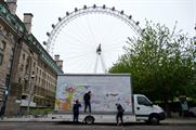 In pictures: Kabuto Noodles' giant colouring in billboard tours London
