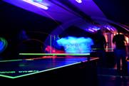 Guests can play UV ping pong at Neon Noel