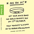 Oxfam: note to be stuck to Observer Sport Monthly