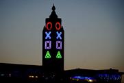  Sony PlayStation 4: Oxo Tower is decked with game console symbols
