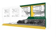 A visual of Caterham Cars' 'brand wall', created by Push Worldwide