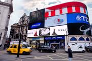 Vogue models hit Piccadilly screens