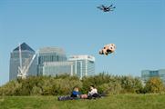 The flying pig was powered by a drone 