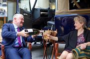 Pol Roger's James Simpson and event director, Elizabeth Inman celebrate the partnership 