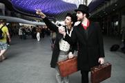 Victorian-themed actors raise awareness of London's King's Cross redevelopment