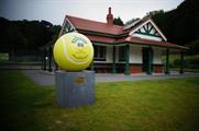 The first tennis ball was located in Swansea (@DrinkRobinsons)