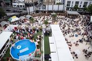 The venue provides views of Camden Beach in north London