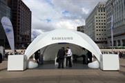 The Samsung S6 in the city pod at London's Canary Wharf 