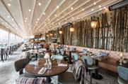 The main restaurant area is themed in line with Britain's autumnal fores