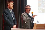 Shift 2014: Pearson (l) and Murphy discussed the role newsbrands play in John Lewis’ marketing