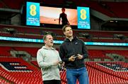 Chris Moyles and Asmir Begovic played Star Wars Battlefront on the big screen at Wembley