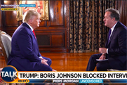 Piers Morgan's interview with Donald Trump was a highlight of TalkTV's opening night (TalkTV's Twitter)
